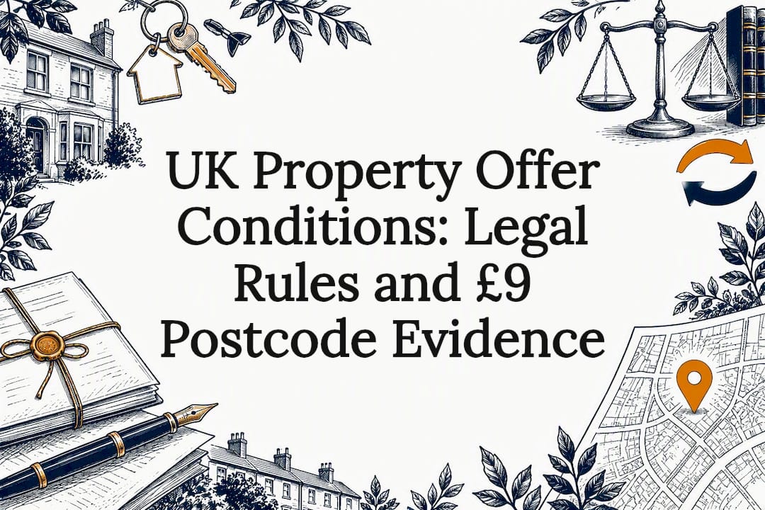 Decorative legal property offer title card
