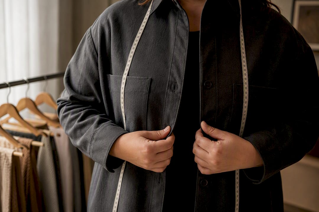 Overshirt med struktur og blødt fald