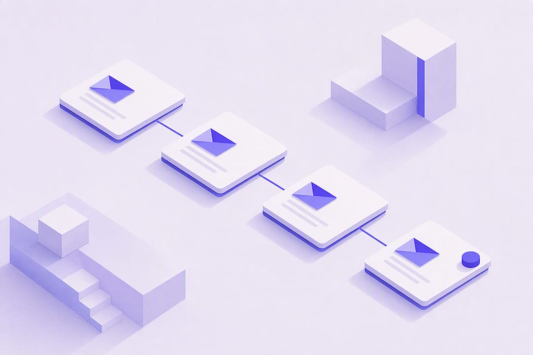 Isometric illustration of a follow-up sequence