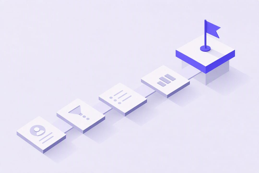 Isometric B2B lead qualification title card