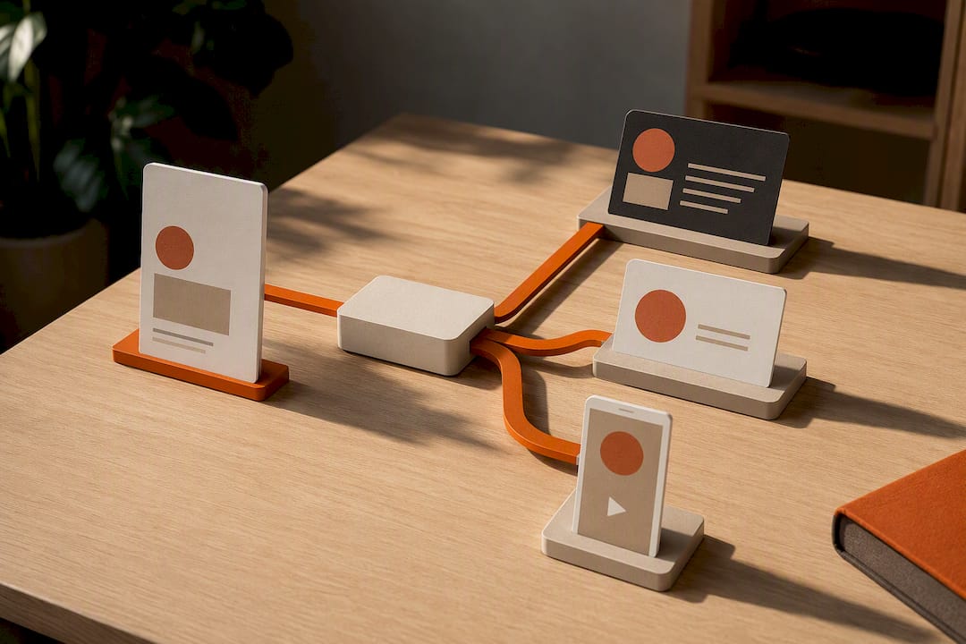 One announcement adapted across three platforms
