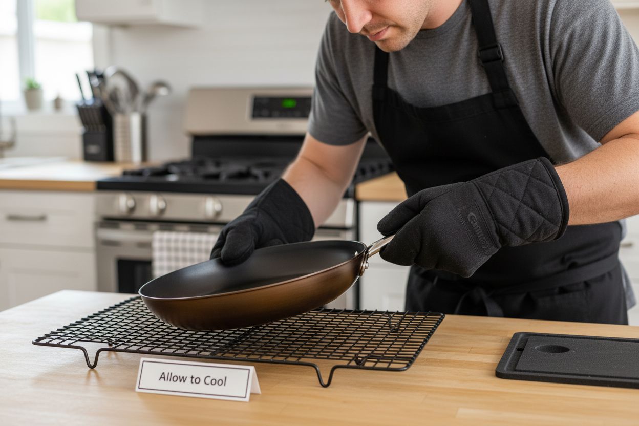 carbon steel pan cooling process