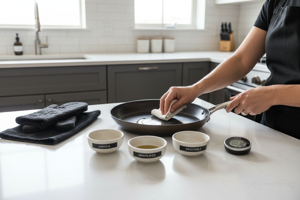 seasoning carbon steel pan