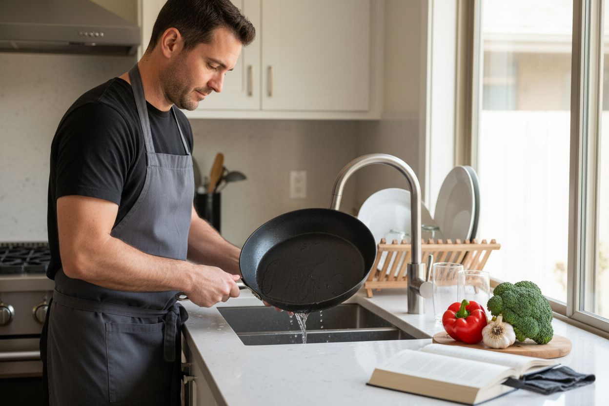 forged pan cleaning home