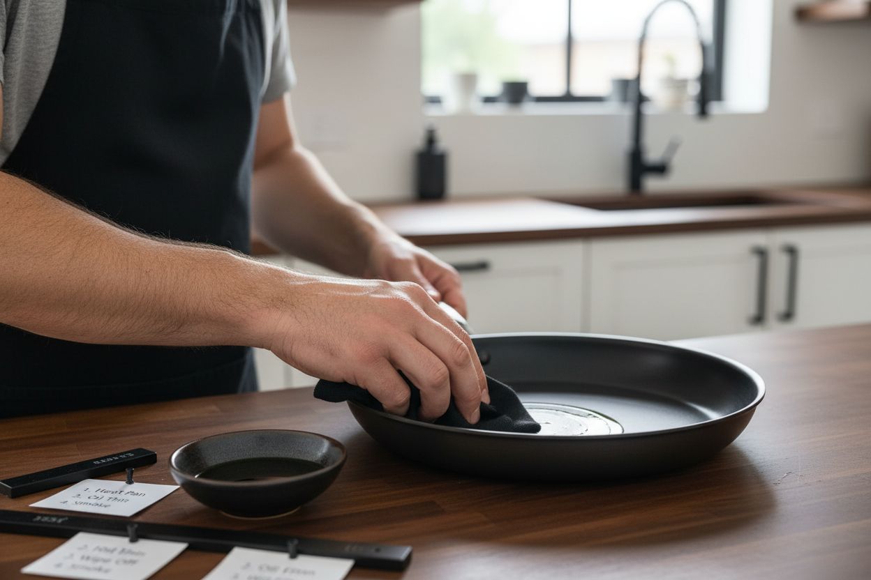 seasoning carbon steel pan
