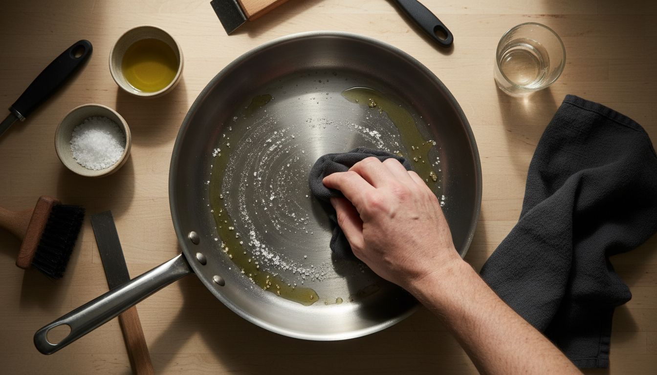 salt oil pan cleaning