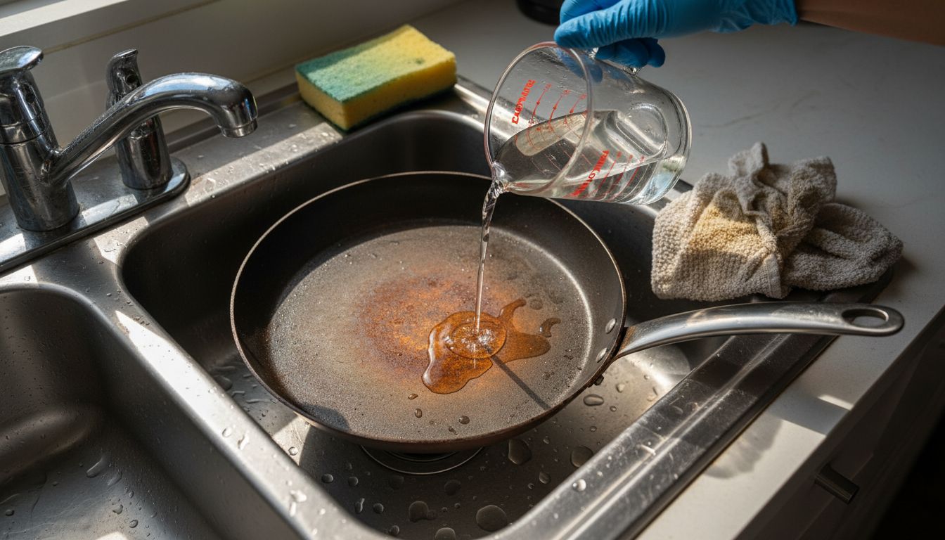 Removing rust from carbon steel pan