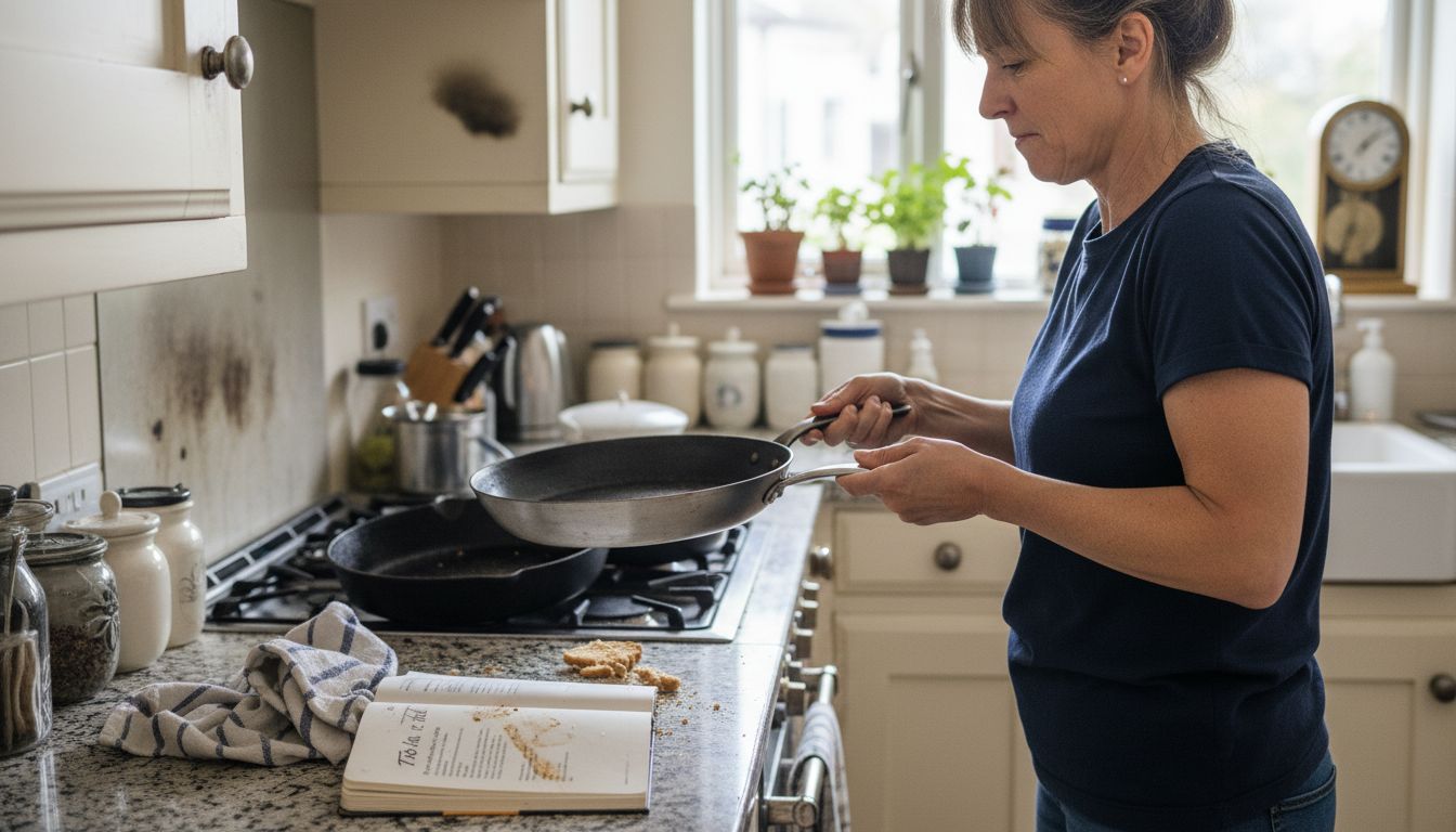 Lifting carbon steel and cast iron cookware comparison