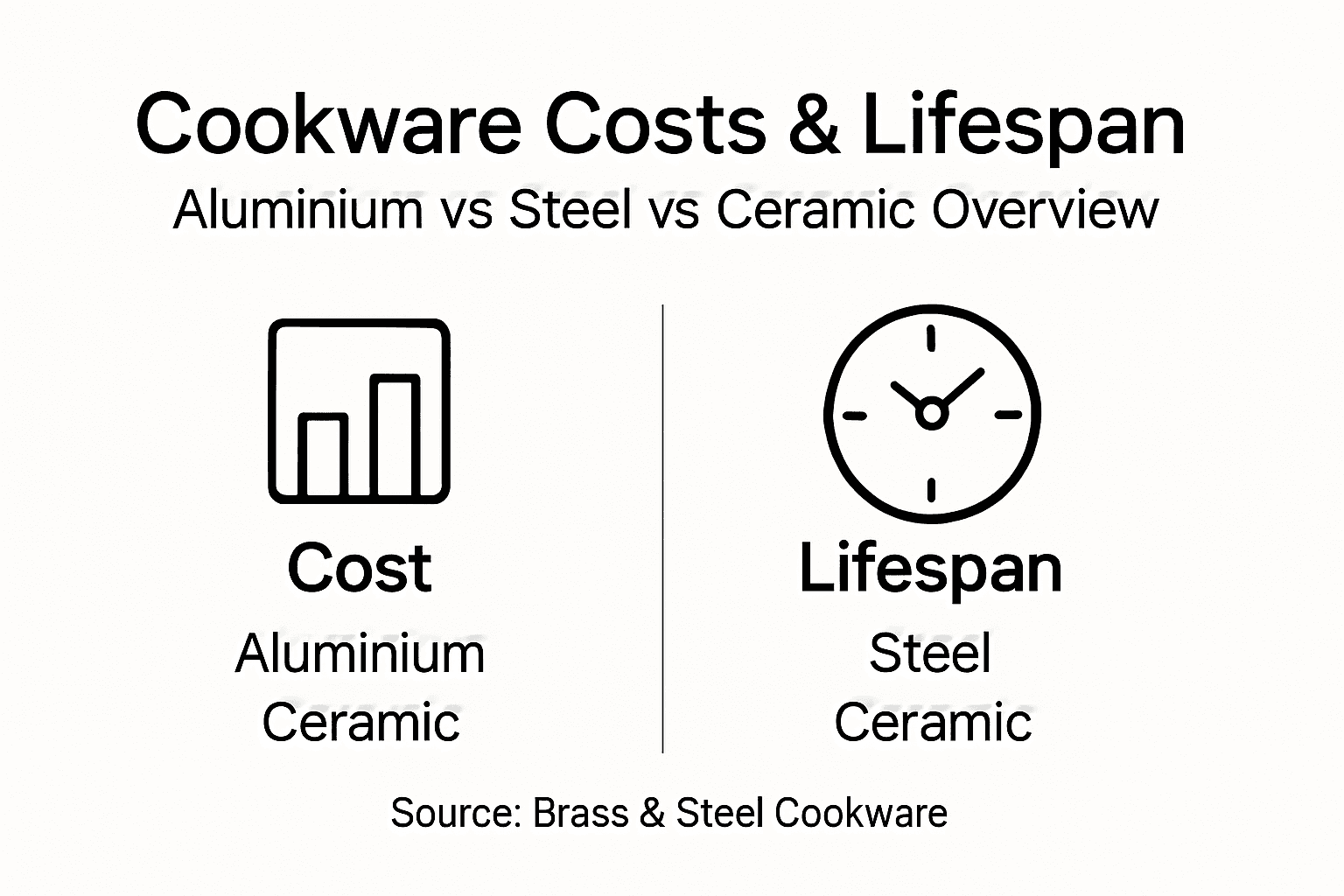 Infographic shows cookware cost and lifespan