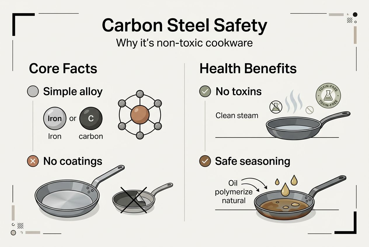Infographic comparing carbon steel safety points