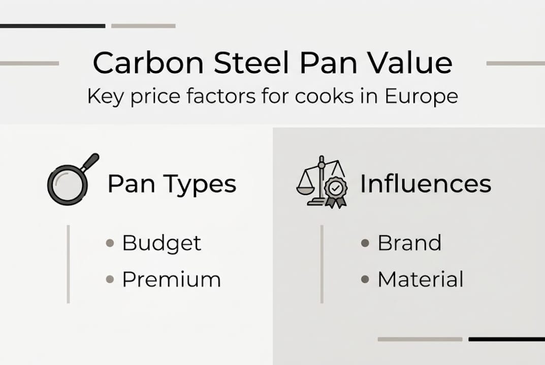 Infographic on carbon steel pan value factors
