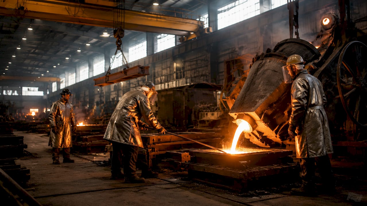 Carbon steel steelworks factory in Europe