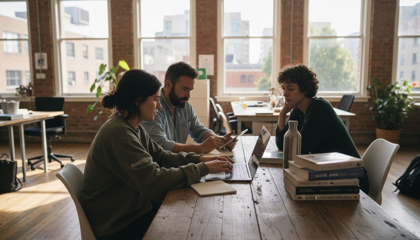Team brainstorming SEO for a purpose-led brand