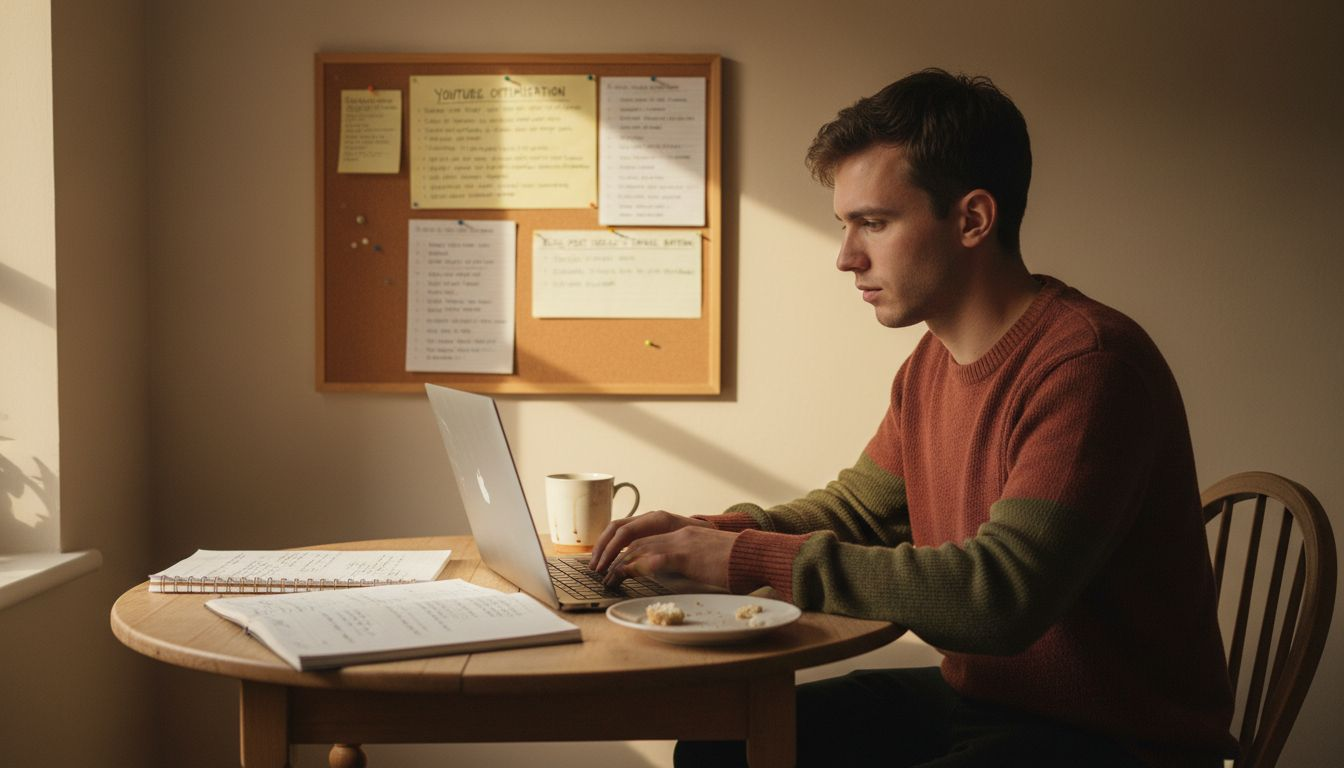 Content creator drafts SEO-optimized blog post