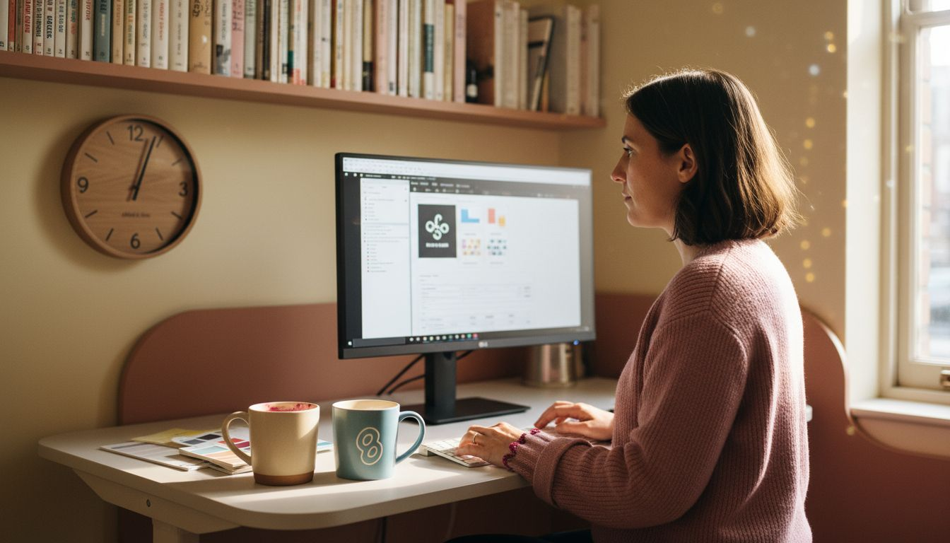 Brand manager updating brand style guide