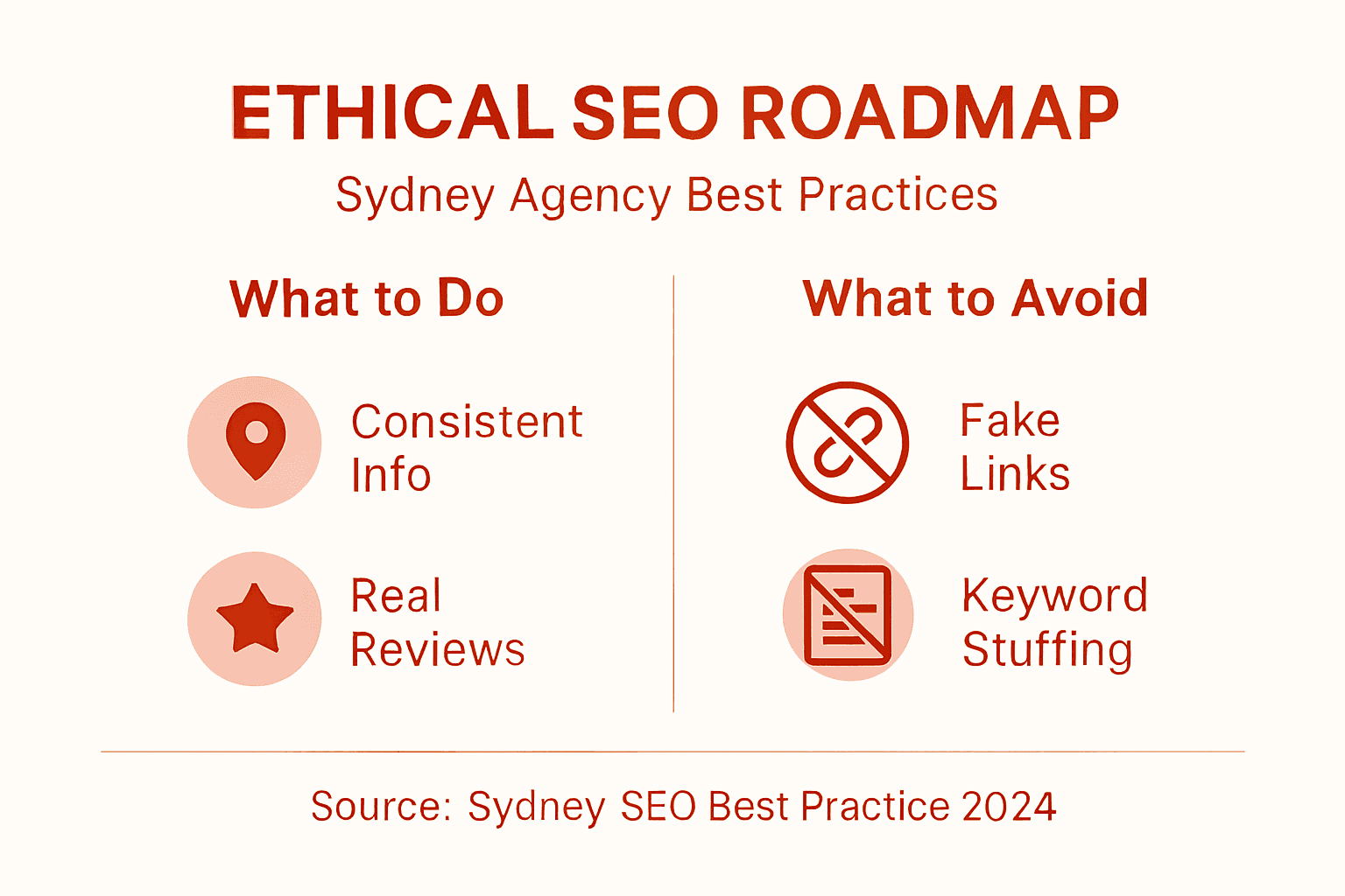 Infographic outlining ethical SEO agency strategies