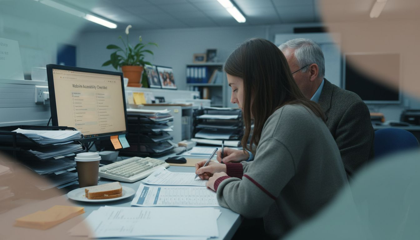 Team using printed ethical audit checklist
