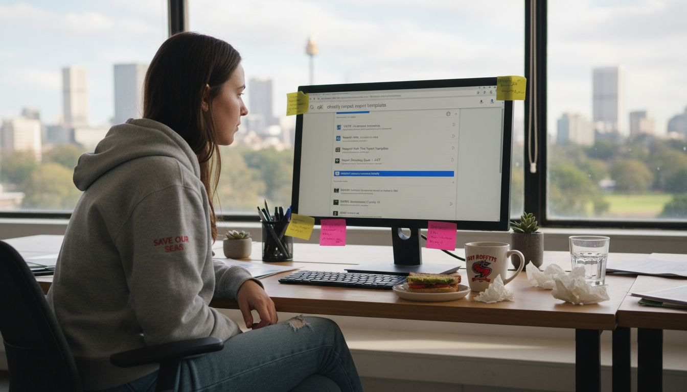 Manager viewing Sydney SEO results on computer