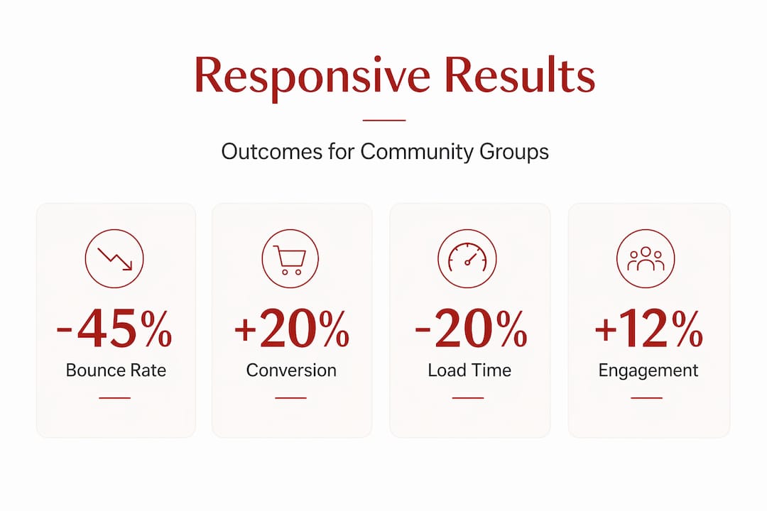 Infographic shows stats for responsive redesign impact