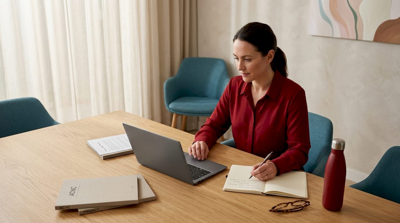 Compliance manager reviewing privacy for SEO