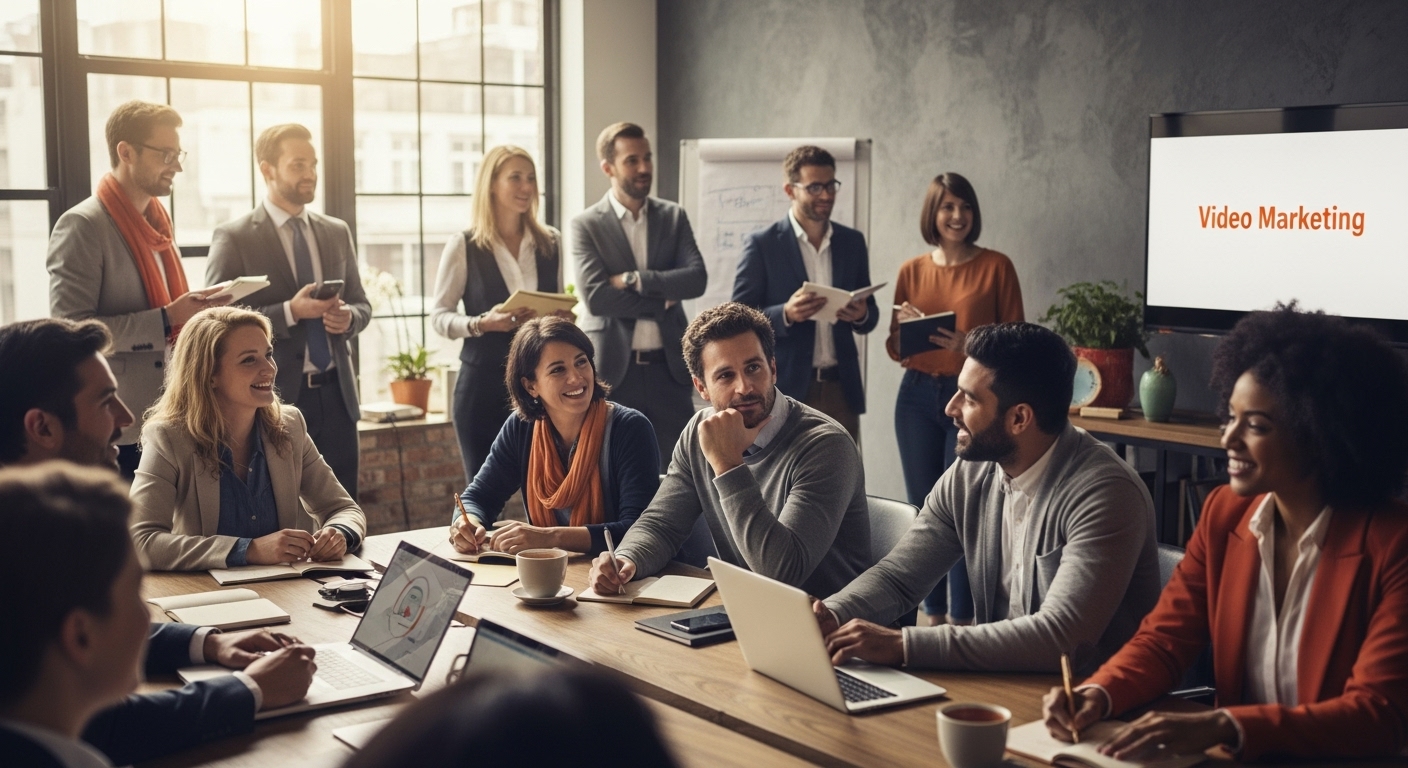 video marketing business team