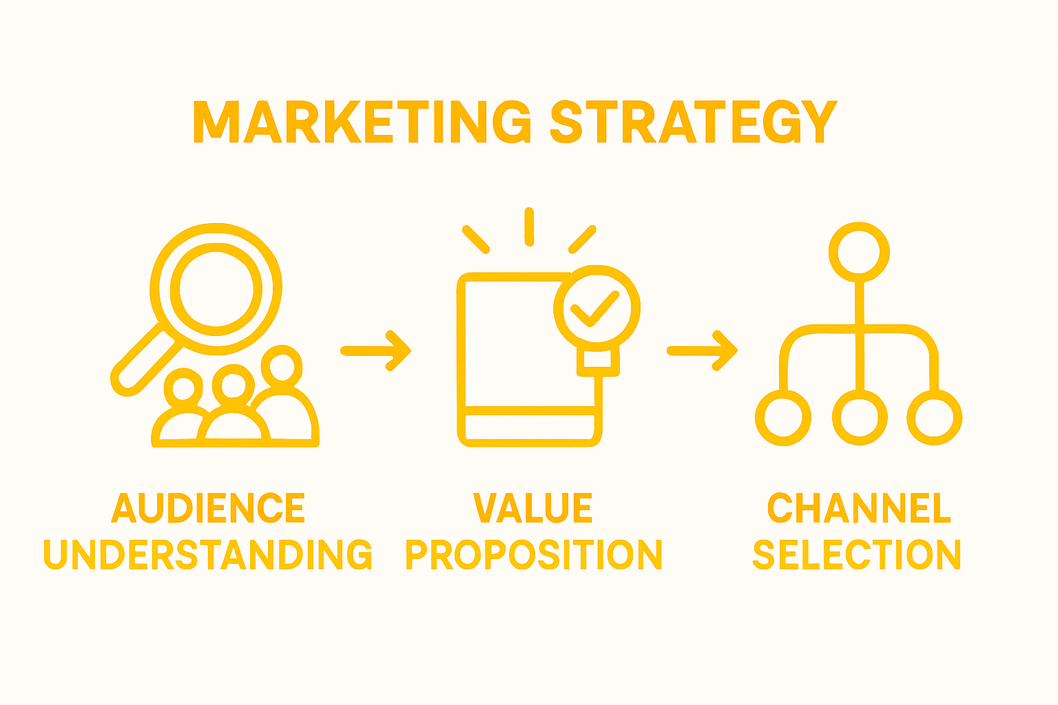 Core elements of marketing strategy visual comparison