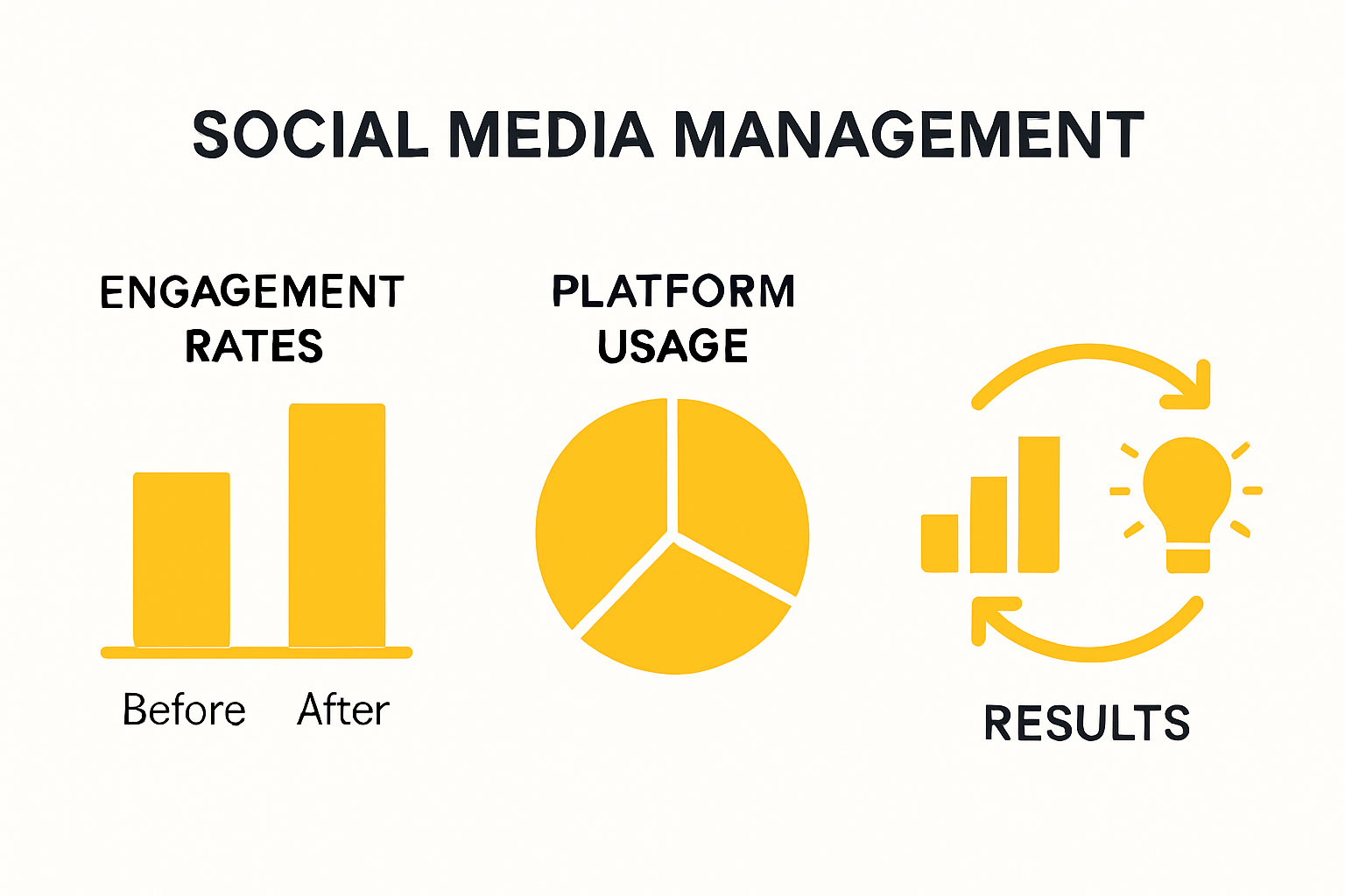 Key metrics of social media management success infographic