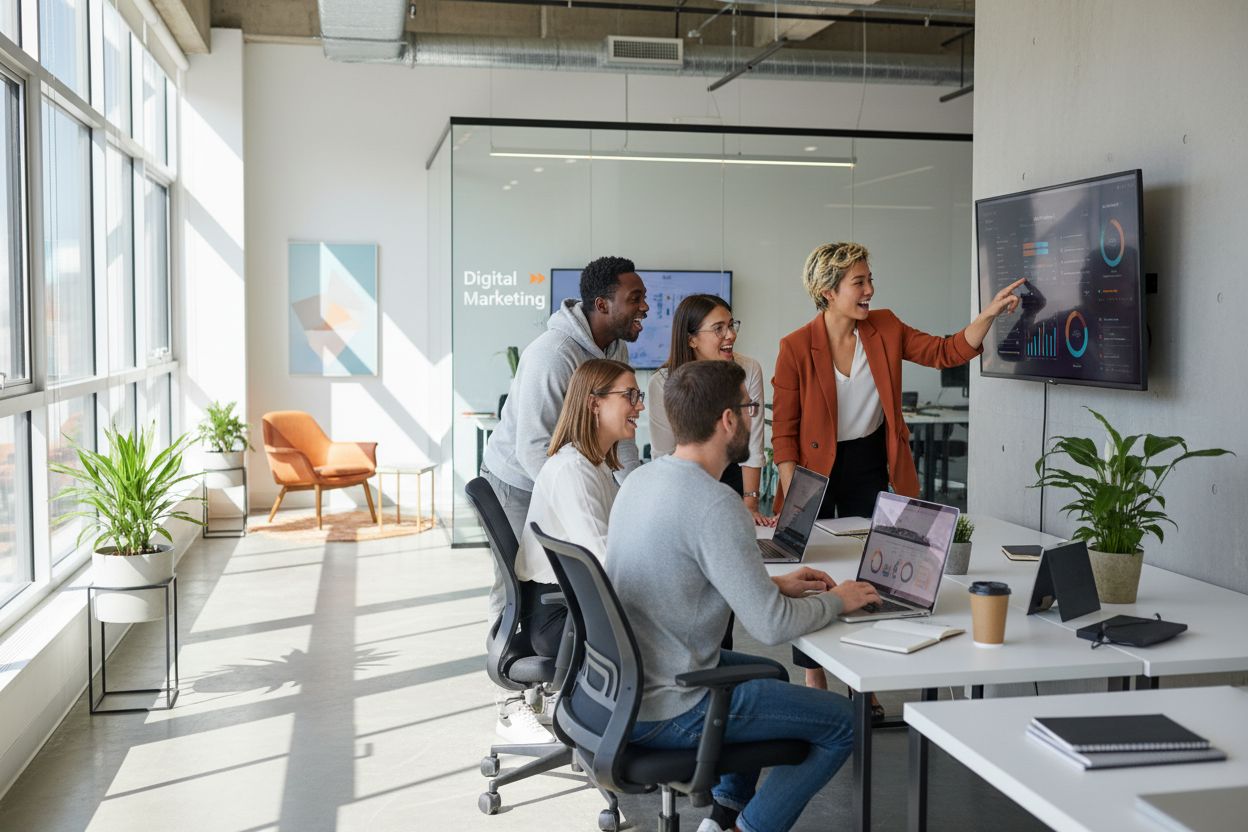 digital marketing teamwork office