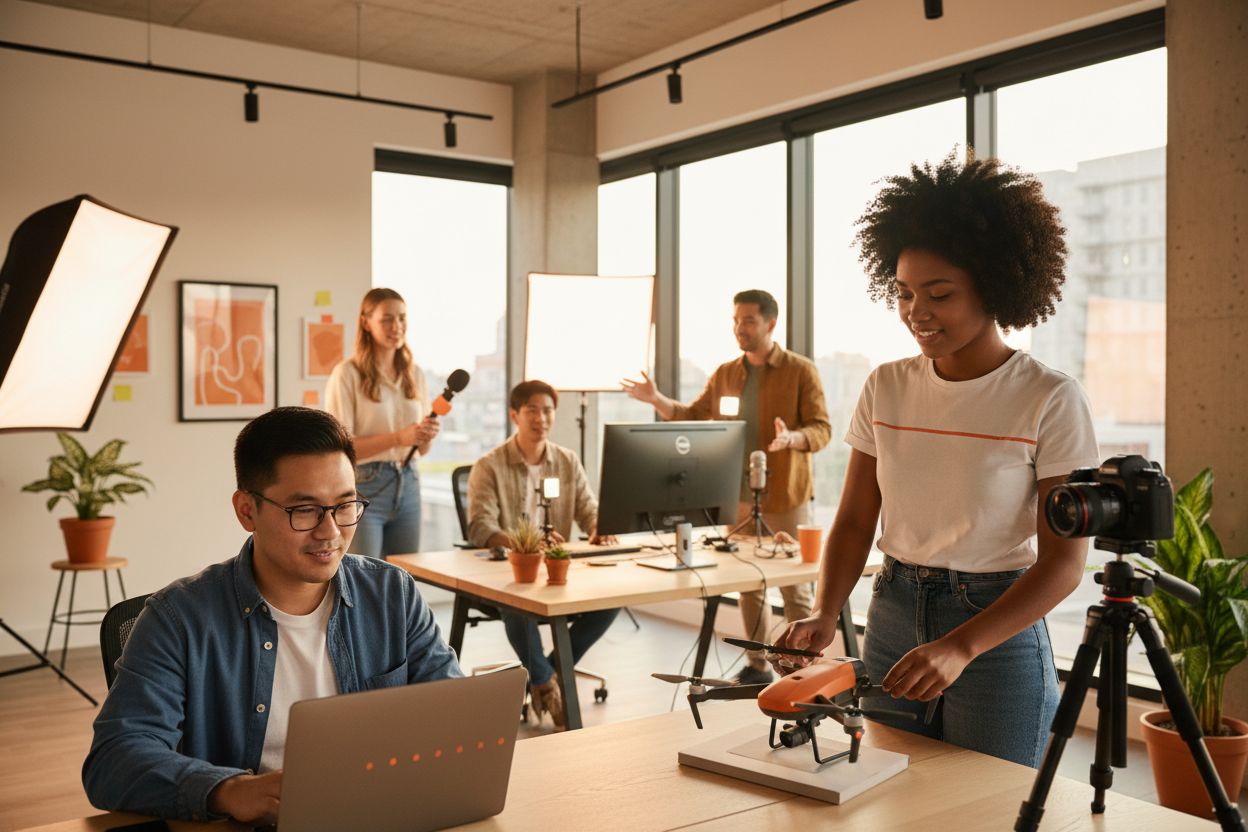 video content creation, business collaboration, educational videos