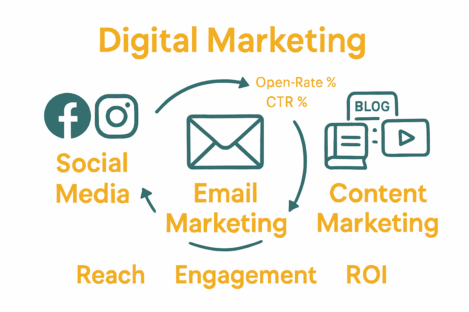 Infographic comparing key digital marketing channels in Australia