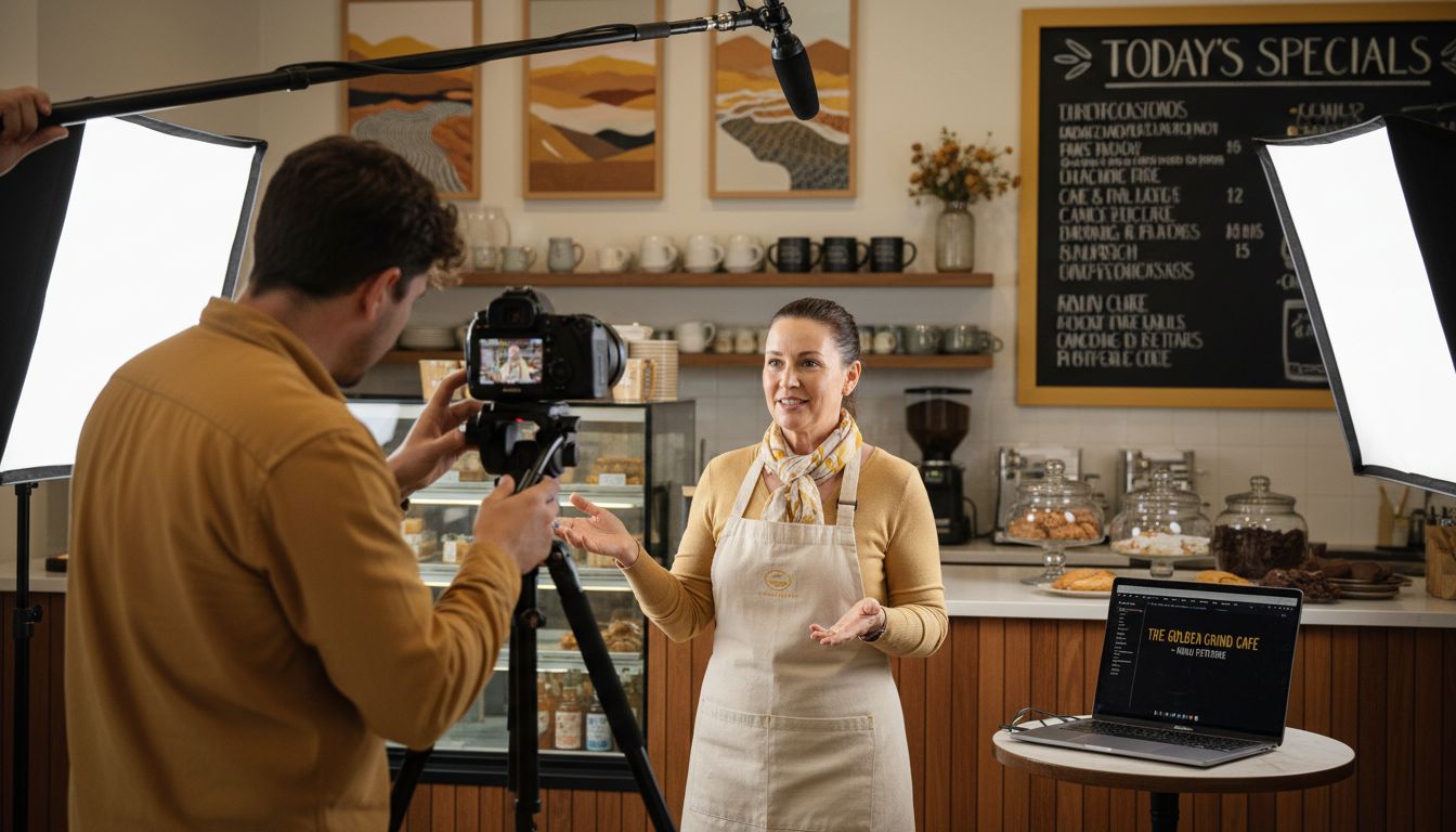 behind the scenes filming