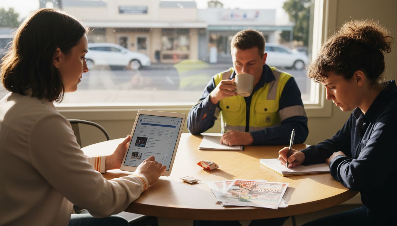Regional team discussing local marketing strategy