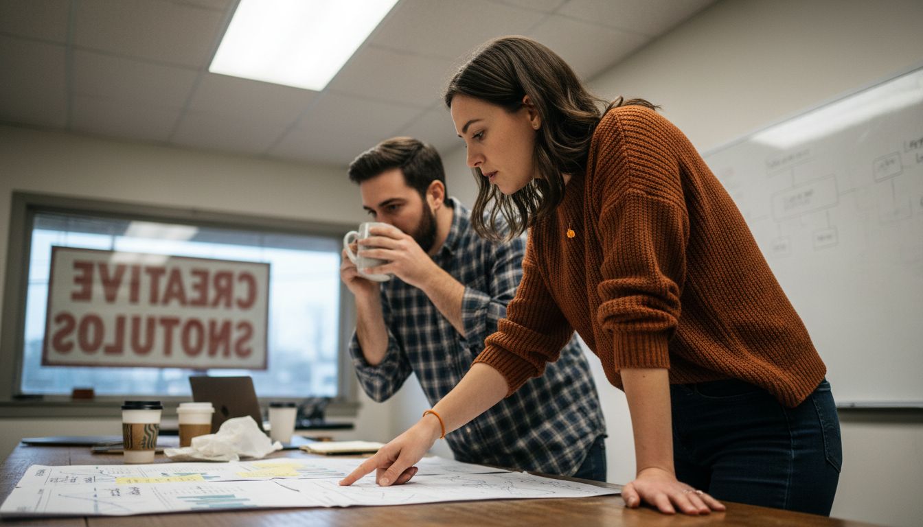Agency team collaborating on strategy