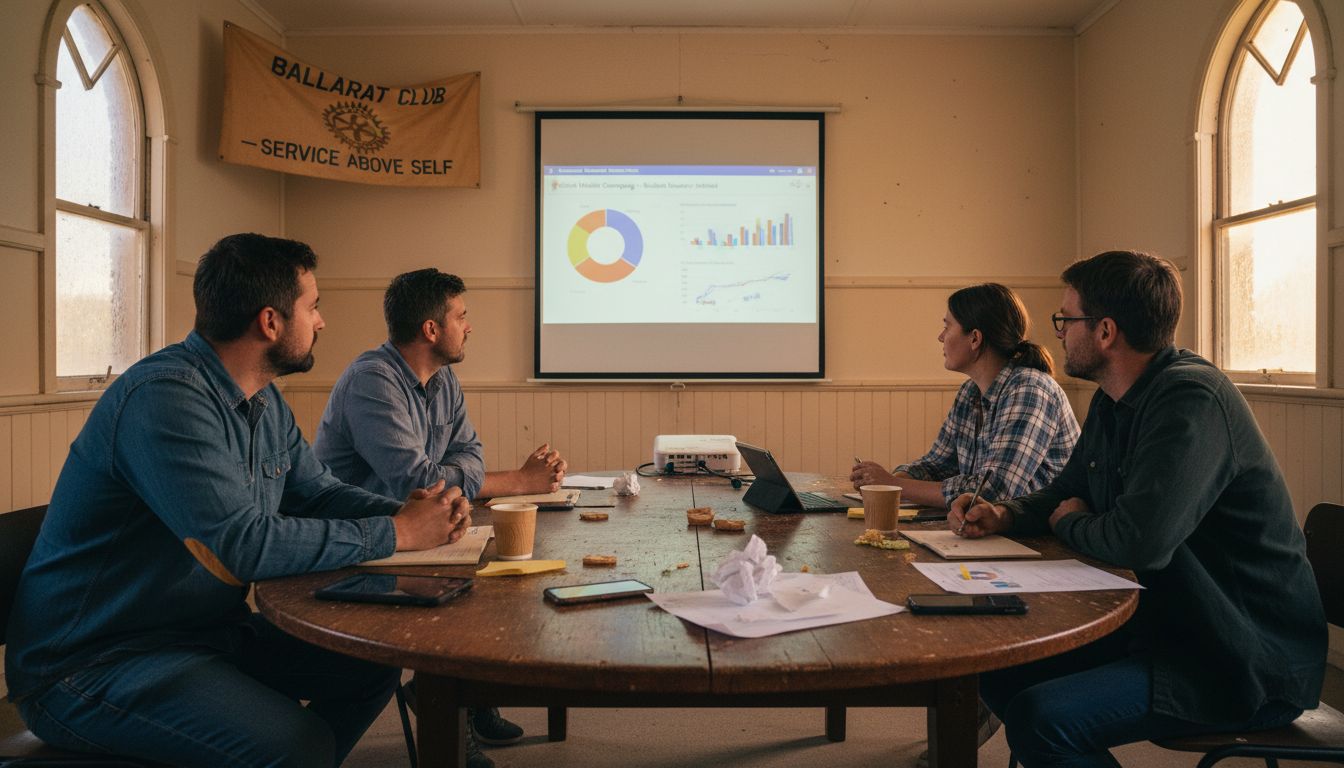 Australian team meeting on marketing results