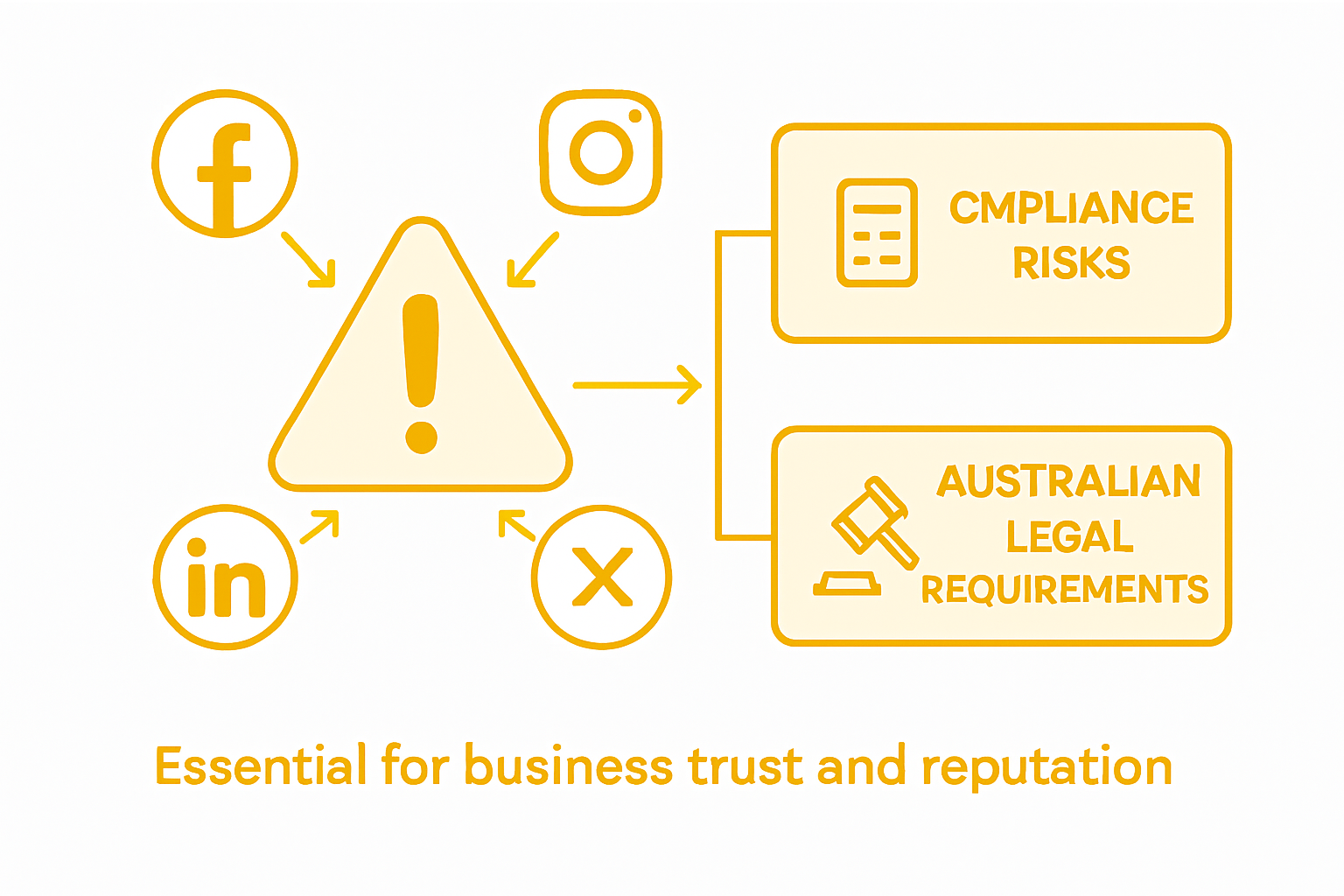 Infographic on social media compliance for businesses