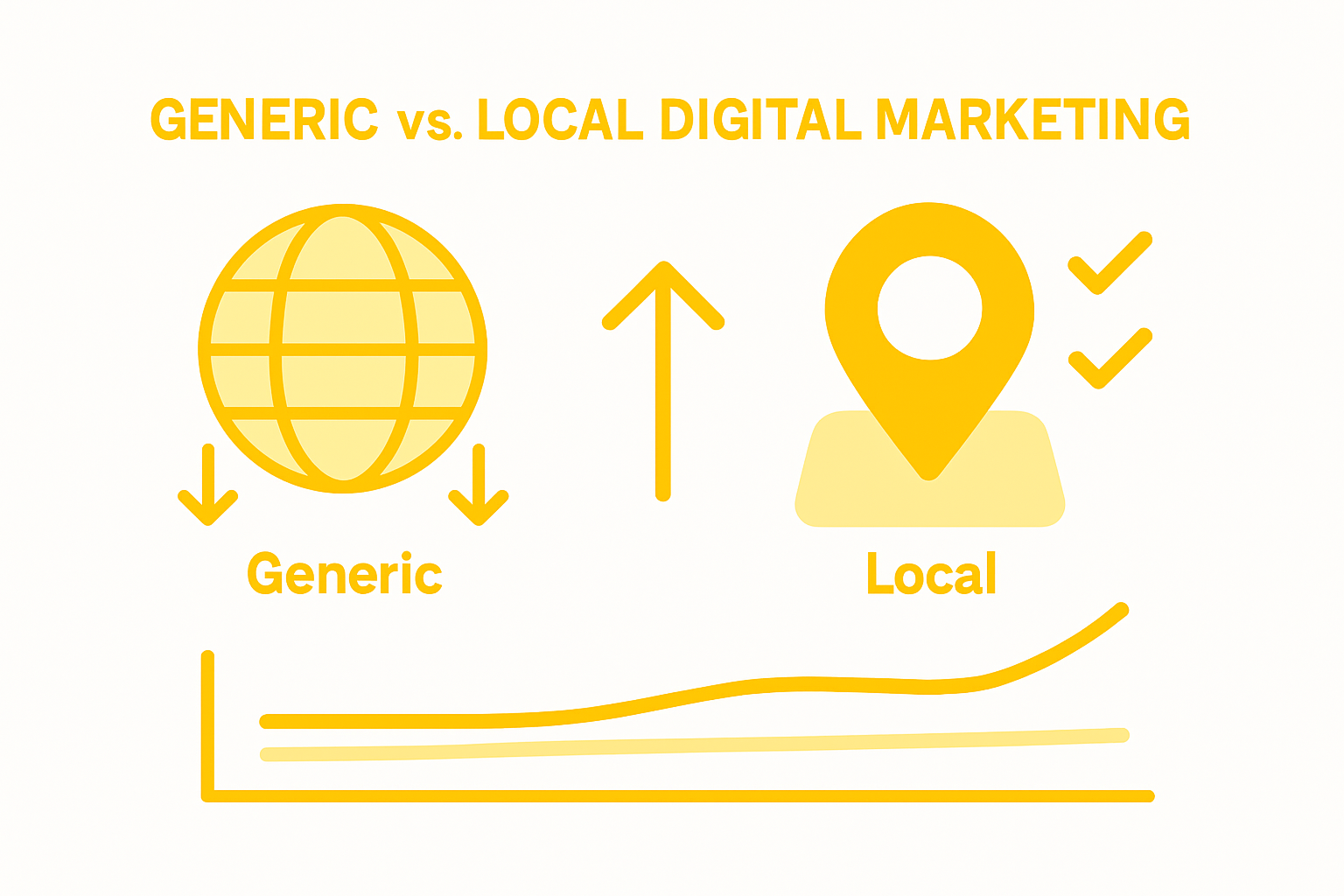 Infographic comparing local vs generic digital marketing