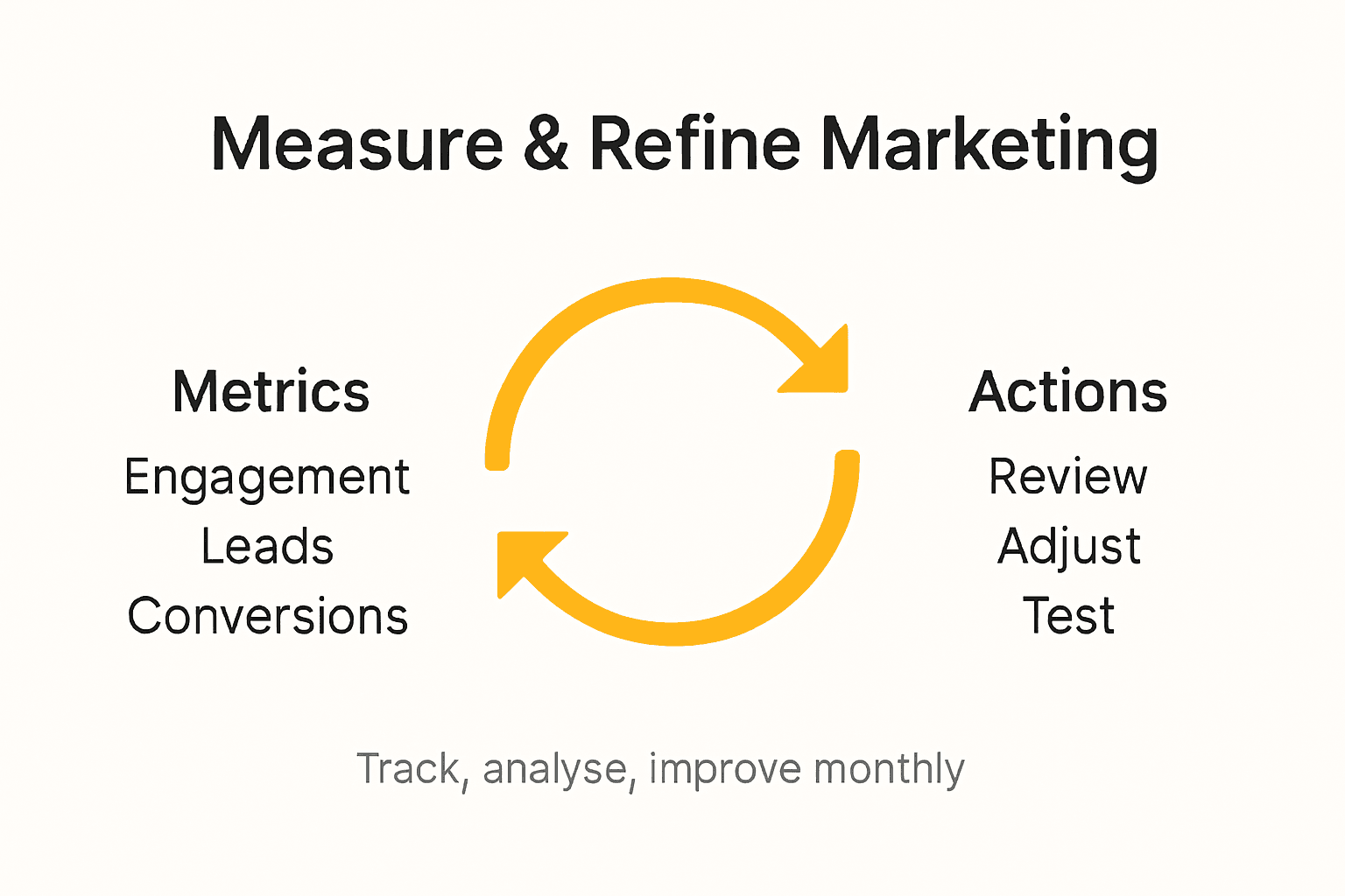 Infographic measuring and refining marketing results