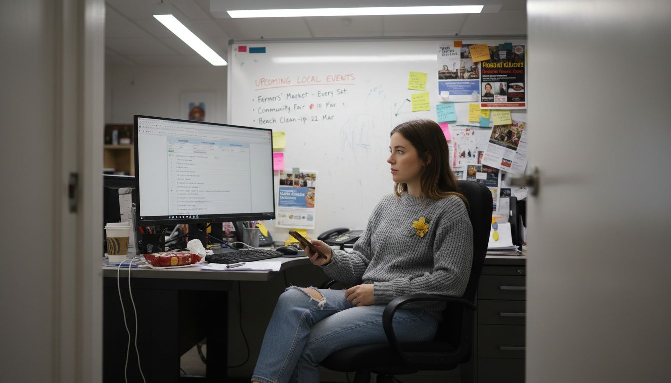 Retail employee drafts community content plan