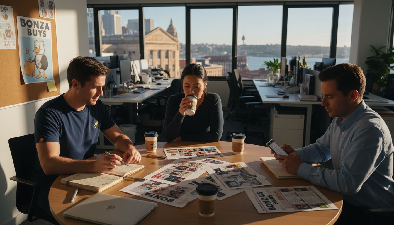 Creative team at Sydney agency table