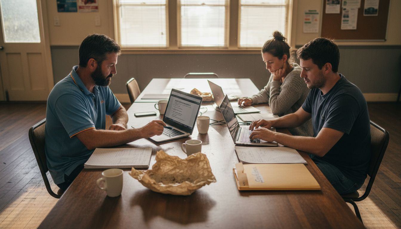 Small business team doing digital planning