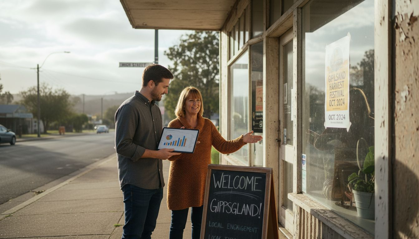 Gippsland business owner meeting with marketer