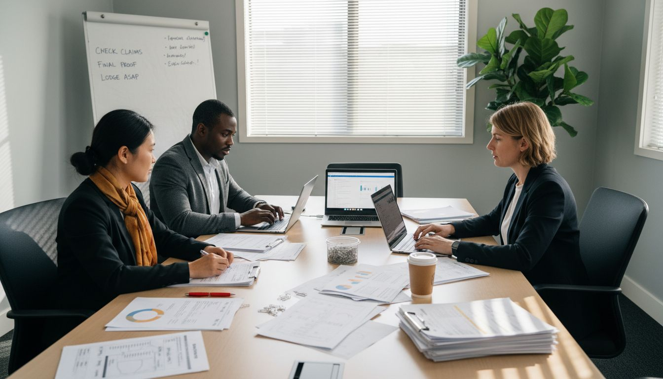 Team reviews ad campaign compliance