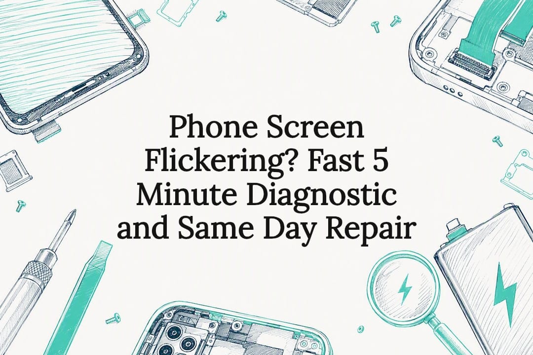 Phone Screen Flickering? Fast 5 Minute Diagnostic and Same Day Repair