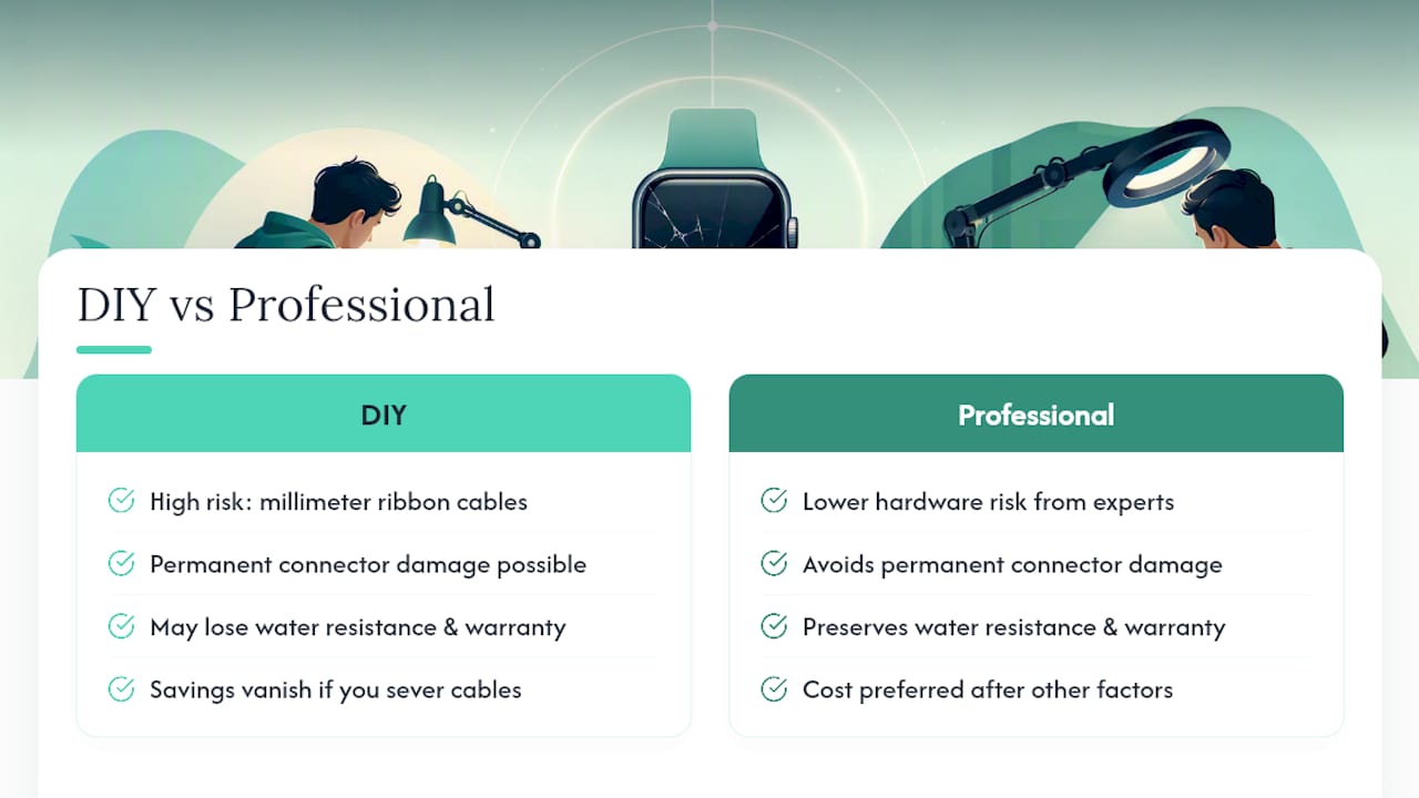 DIY and professional smartwatch repair comparison
