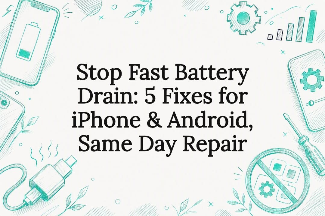 Stop Fast Battery Drain: 5 Fixes for iPhone & Android, Same Day Repair