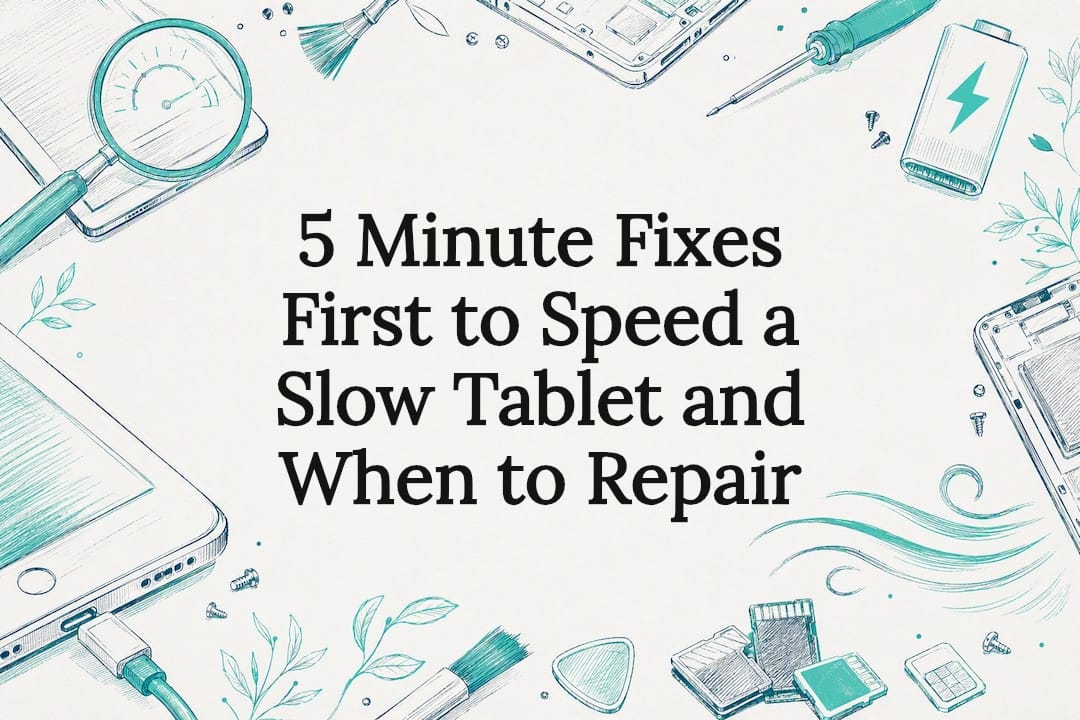 5 Minute Fixes First to Speed a Slow Tablet and When to Repair