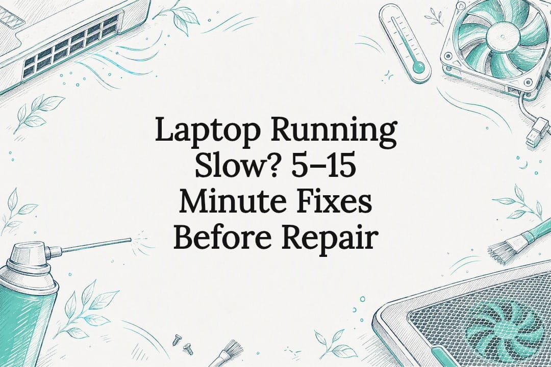 Laptop Running Slow? 5–15 Minute Fixes Before Repair