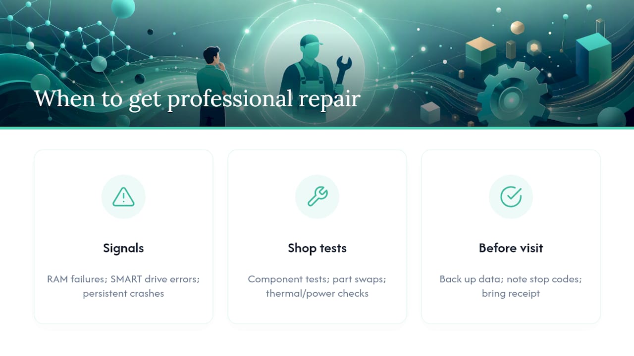 When to Get Professional Repair Instead — overview diagram