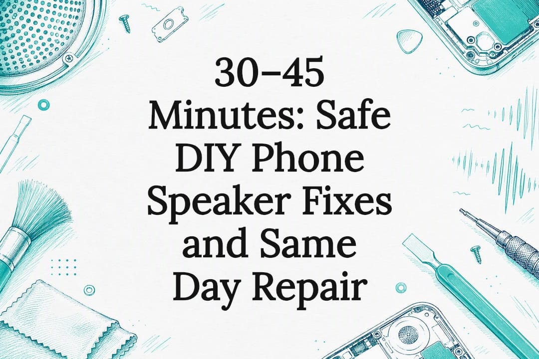 30–45 Minutes: Safe DIY Phone Speaker Fixes and Same Day Repair