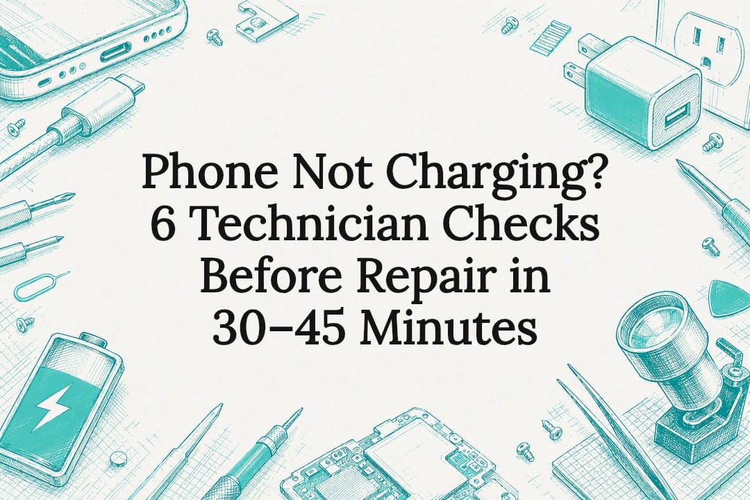 Phone Not Charging? 6 Technician Checks Before Repair in 30–45 Minutes